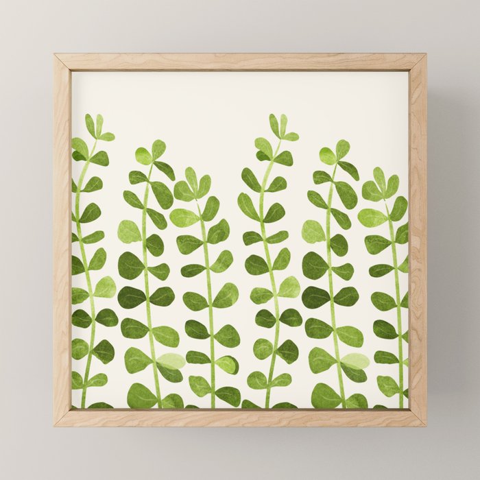 Watercolor Vines - Cute Botanical Painting Mini Art Print Gallery Image 1