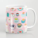 Retro hand drawn coffee tea cup pattern Coffee Mug Gallery Image 1