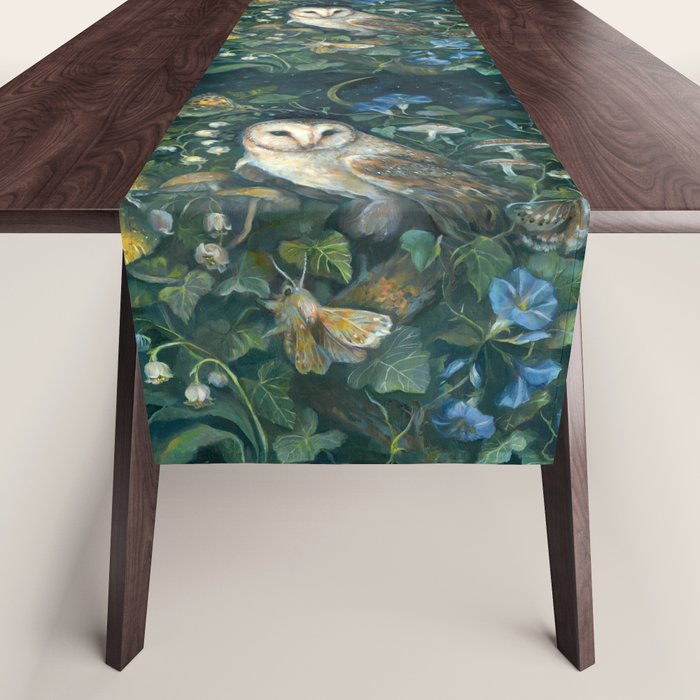 Barn Owl Forest Table Runner Gallery Image 1