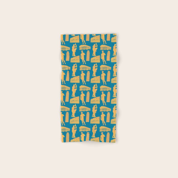 Roman Architecture Ancient Monuments and Italian Statues Bath Towel Gallery Image 1