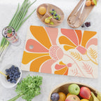 Floral Disco Party - 70s Style Wildflowers Cutting Board Gallery Image 2
