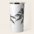 Palm Trees - Black and White Photography Travel Mug Gallery Image 1