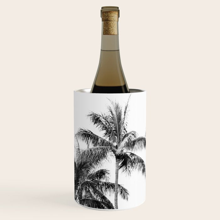 Palm Trees - Black and White Photography Wine Chiller Gallery Image 2