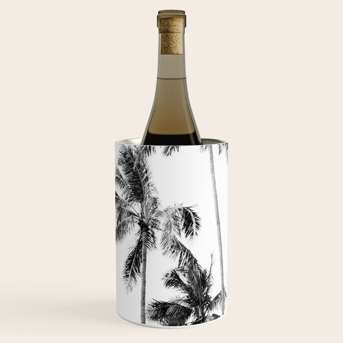 Palm Trees - Black and White Photography Wine Chiller Gallery Image 3