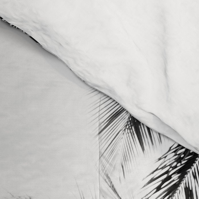 Palm Trees - Black and White Photography Comforter Gallery Image 4