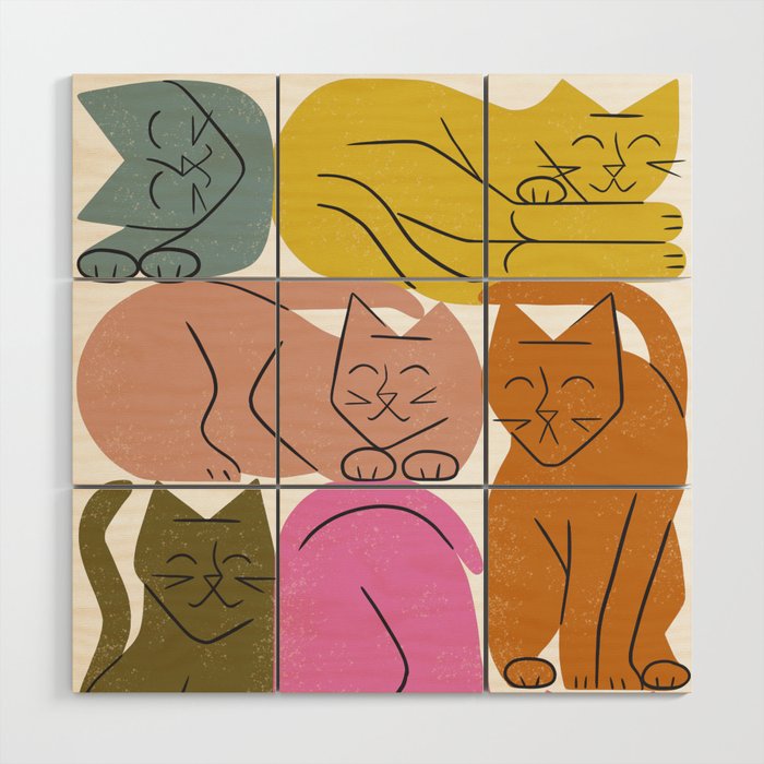 Stack of Cats No. 1 Wood Wall Art Gallery Image 1