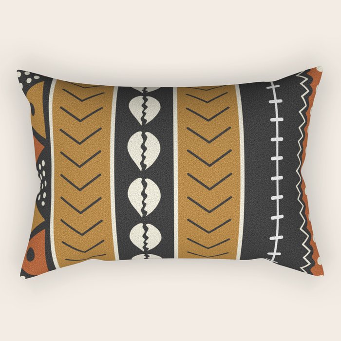 Let's play mudcloth Rectangular Pillow Gallery Image 1