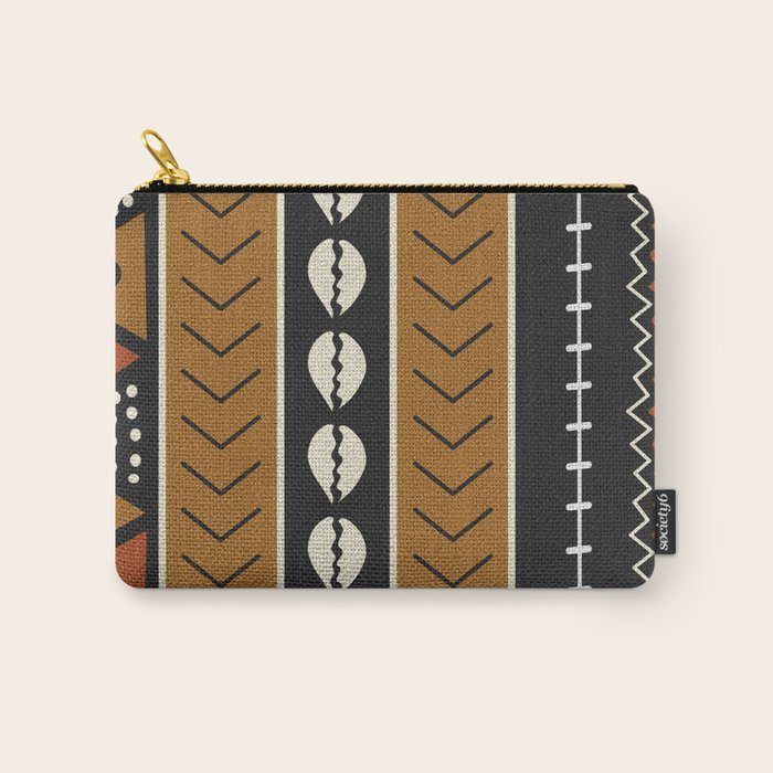 Let's play mudcloth Carry All Pouch Gallery Image 1