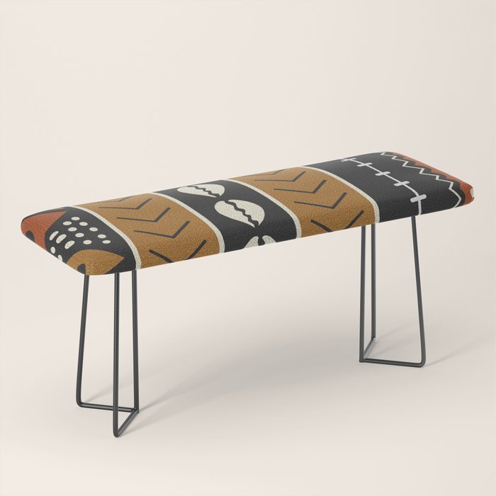 Let's play mudcloth Bench Gallery Image 1