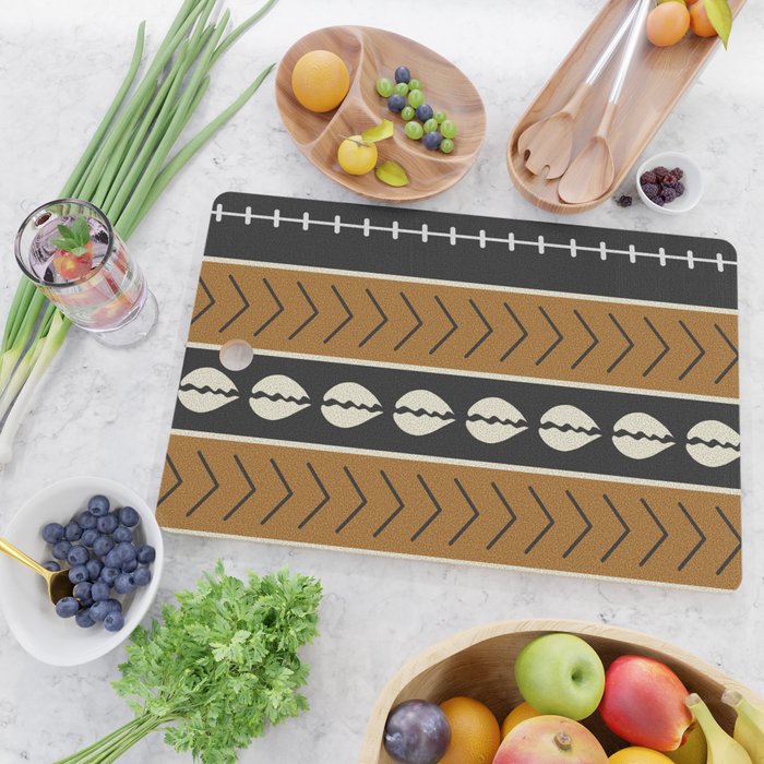 Let's play mudcloth Cutting Board Gallery Image 2