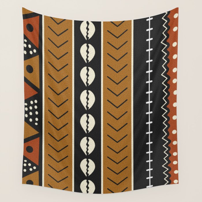 Let's play mudcloth Wall Tapestry Gallery Image 4