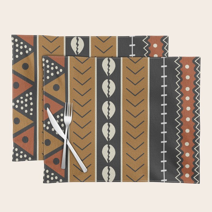 Let's play mudcloth Placemat Gallery Image 1