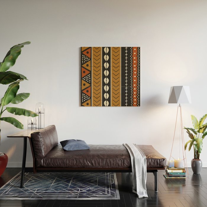 Let's play mudcloth Wood Wall Art Gallery Image 2