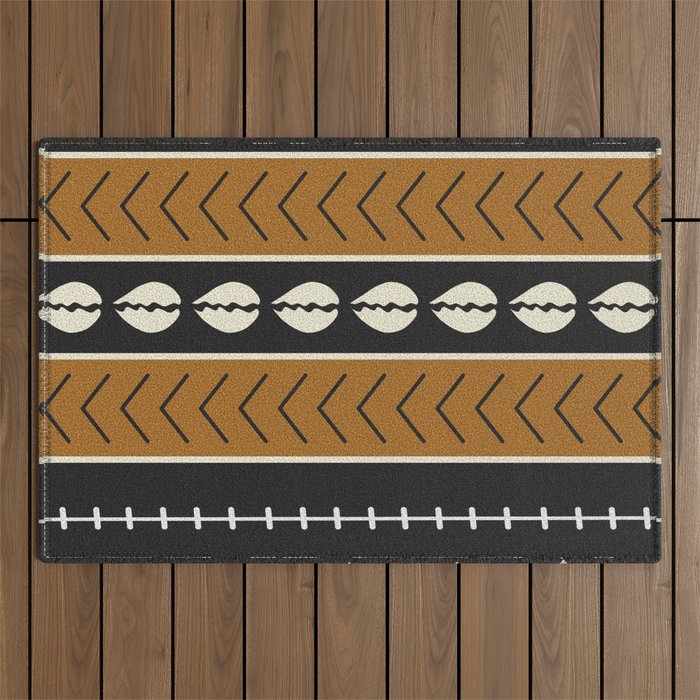 Let's play mudcloth Outdoor Rug Gallery Image 1