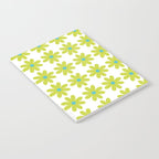 Springtime Flower Single in Lime Green and White Notebook Gallery Image 2