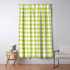 Springtime Flower Single in Lime Green and White Window Curtain Gallery Image 5
