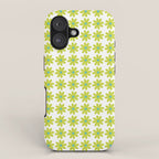 Springtime Flower Single in Lime Green and White iPhone Case Gallery Image 1