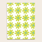 Springtime Flower Single in Lime Green and White Notebook Gallery Image 4