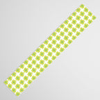 Springtime Flower Single in Lime Green and White Table Runner Gallery Image 3