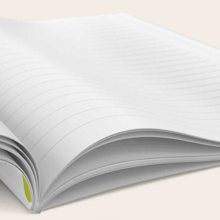 Springtime Flower Single in Lime Green and White Notebook Gallery Image 2