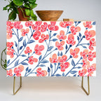Cherry Blossoms - Melon & Navy Palette Credenza Gallery Image 1