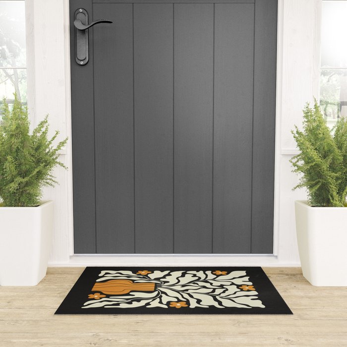 Golden Vase 02 | Summer Bloom: Matisse Night Edition Welcome Mat Gallery Image 3