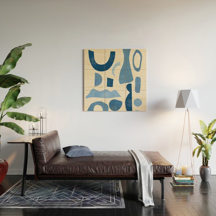 Abstract Shapes 38 Wood Wall Art Gallery Image 2