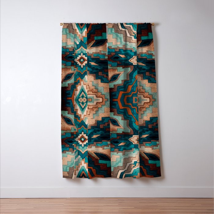 Abstract Geometric Southwest Window Curtain Gallery Image 3