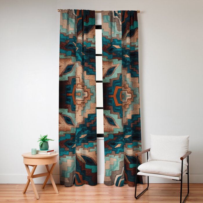 Abstract Geometric Southwest Window Curtain Gallery Image 4