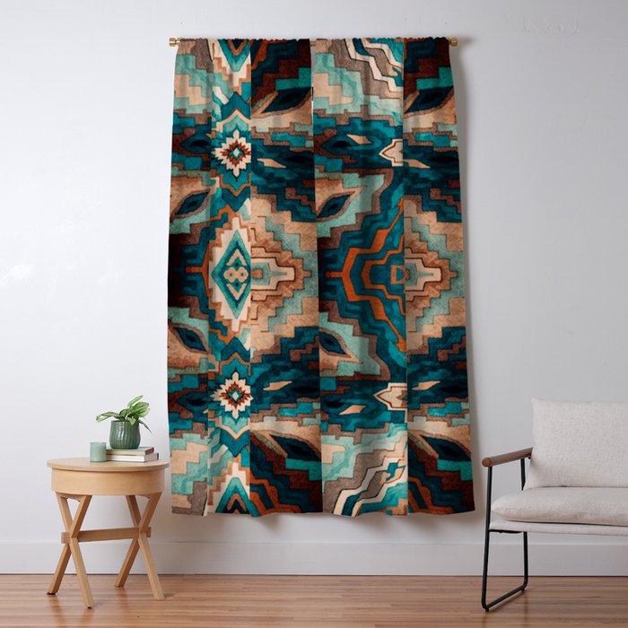 Abstract Geometric Southwest Window Curtain Gallery Image 5