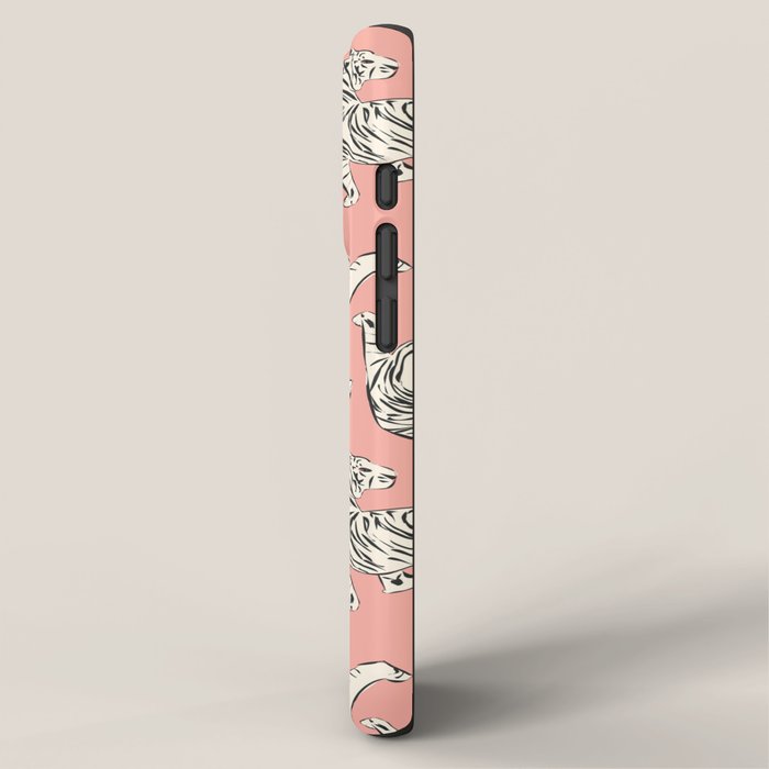 Pink Tiger Pattern 006 iPhone Case Gallery Image 2