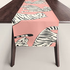 Pink Tiger Pattern 006 Table Runner Gallery Image 1