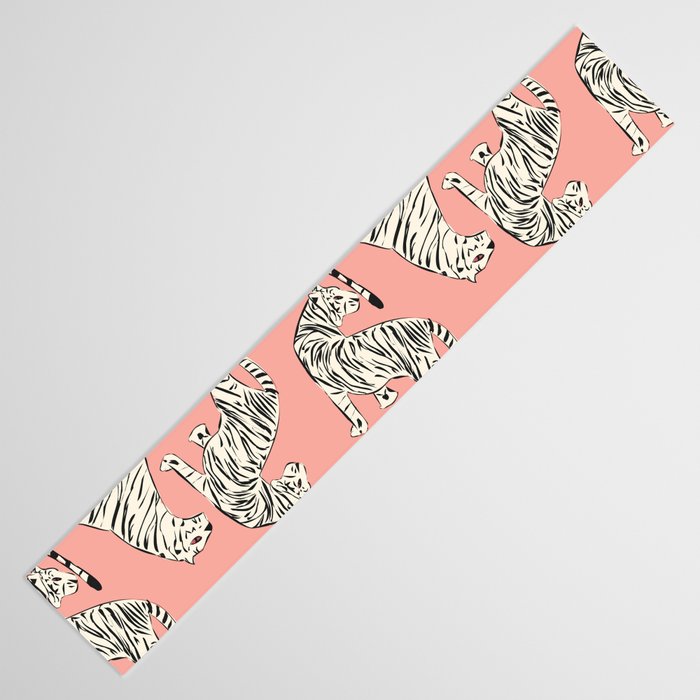 Pink Tiger Pattern 006 Table Runner Gallery Image 3