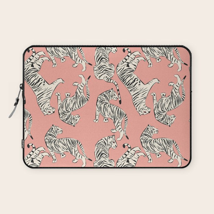 Pink Tiger Pattern 006 Laptop Sleeve Gallery Image 1