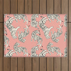 Pink Tiger Pattern 006 Outdoor Rug Gallery Image 1