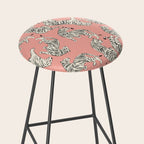 Pink Tiger Pattern 006 Stool Gallery Image 2
