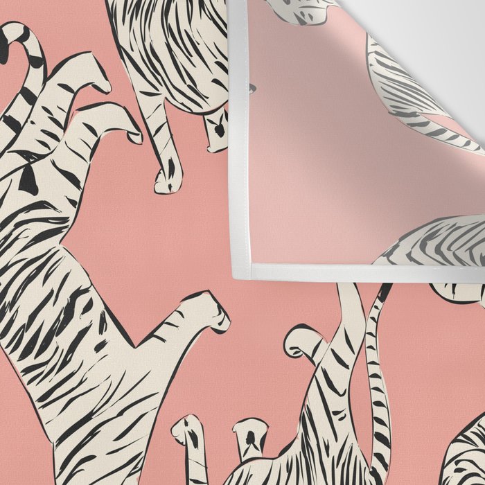 Pink Tiger Pattern 006 Wall Tapestry Gallery Image 3