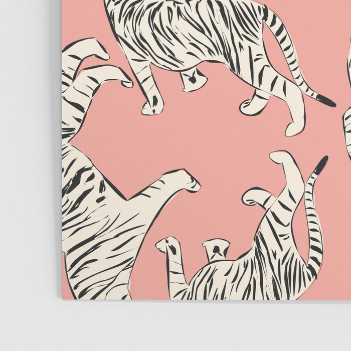 Pink Tiger Pattern 006 Poster Gallery Image 3