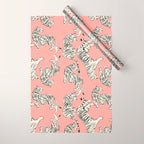 Pink Tiger Pattern 006 Wrapping Paper Gallery Image 1