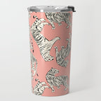 Pink Tiger Pattern 006 Travel Mug Gallery Image 2