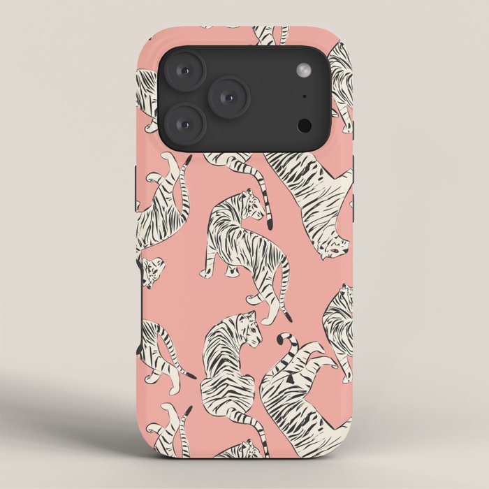 Pink Tiger Pattern 006 iPhone Case Gallery Image 3