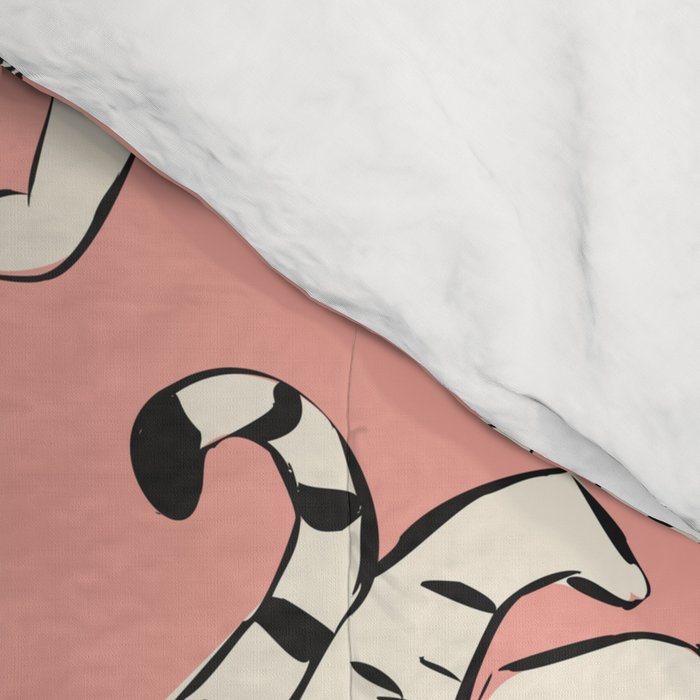 Pink Tiger Pattern 006 Comforter Gallery Image 4
