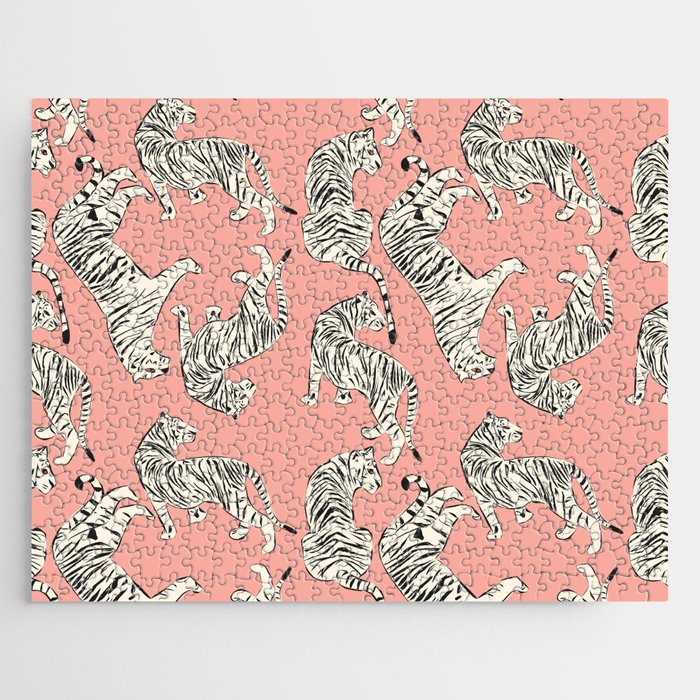 Pink Tiger Pattern 006 Jigsaw Puzzle Gallery Image 1