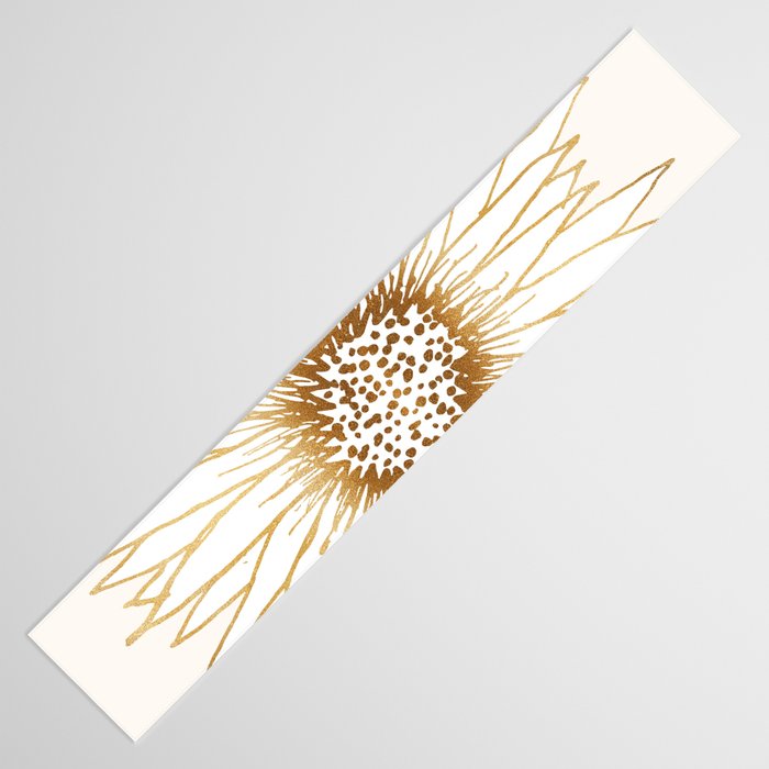 Gold Sunflower Drawing Table Runner Gallery Image 3