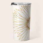 Gold Sunflower Drawing Travel Mug Gallery Image 3