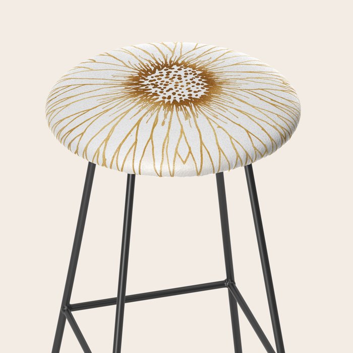 Gold Sunflower Drawing Stool Gallery Image 2