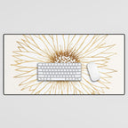 Gold Sunflower Drawing Desk Mat Gallery Image 1