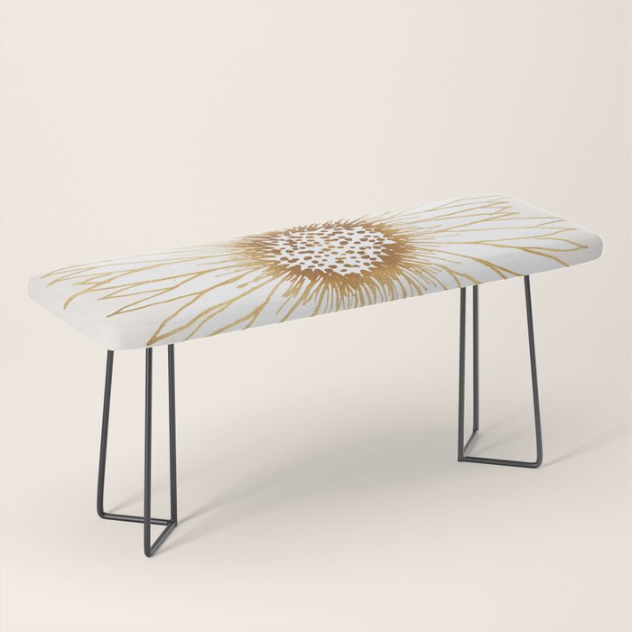 Gold Sunflower Drawing Bench Gallery Image 1