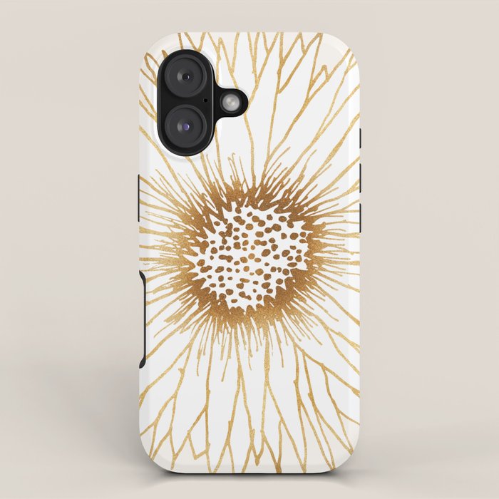 Gold Sunflower Drawing iPhone Case Gallery Image 1