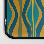 Hourglass Abstract Mid Century Modern Pattern in Moroccan Blue, Green, Teal, and Mustard Laptop Sleeve Gallery Image 3